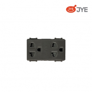 Ổ cắm đôi 3 chấu có dây tiếp đất JY-E15133 VDN-G