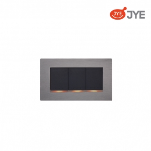 Công tắc 3 phím JY-N53522 MRG- Xám Gray