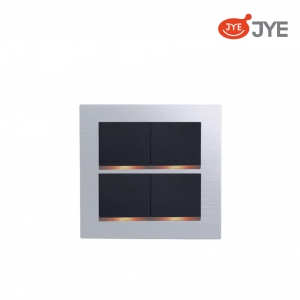 Công tắc 4 phím JY - N54522 MRS - Bạc Sliver