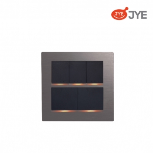 Công tắc 5 phím JY-N55522 MRG - Xám Gray