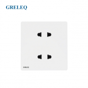 Bộ ổ cắm đôi 2 chấu C1-007S-W