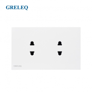 Bộ ổ cắm đôi 2 chấu  G6-007S-W
