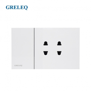 Bộ 1 công tắc 2 ổ cắm G6-0127SSW-W
