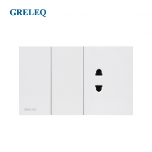 Bộ 2 công tắc 1 ổ cắm G6-0226SSW-W