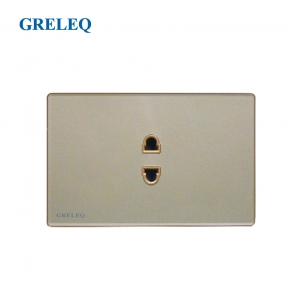 Bộ ổ cắm đơn 2 chấu G8-006S-GD