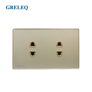 Bộ ổ cắm đôi 2 chấu G8-007S-GD