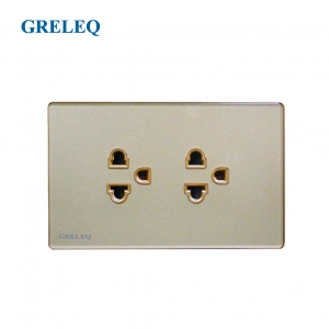 Bộ ổ cắm đôi 3 chấu G8-0092S-GD