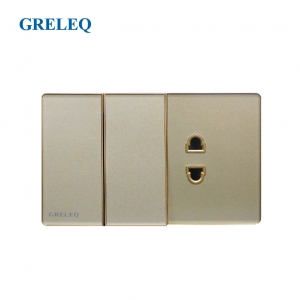 Bộ 2 công tắc 1 ổ cắm G8-0226SSW-GD