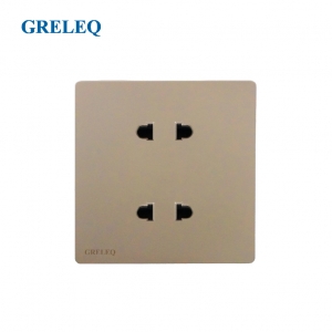 Bộ ổ cắm đôi 2 chấu T6-007S-GD