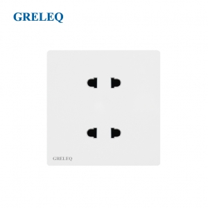 Bộ ổ cắm đôi 2 chấu T9-007S-W