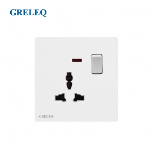 Bộ ổ cắm đơn đa năng có đèn led T9-008SSW-W