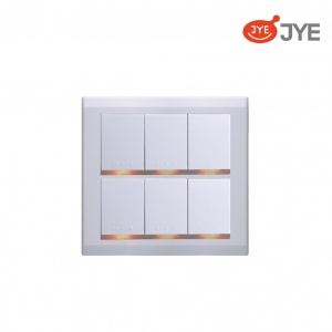 Công tắc 6 Phím JY-N56522-LI Trắng White