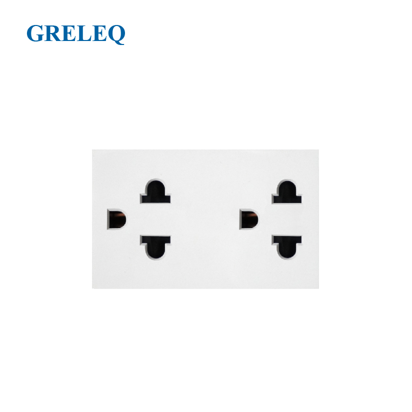 Ổ cắm đôi 3 chấu G2-007SA-W