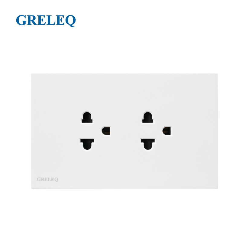 Bộ ổ cắm đôi ba chấu G6-0092S-W